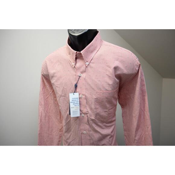 Oxford Dress Shirt Long Sleeve Plaid Classic Fit Mens Size Large NWT - Picture 4 of 8